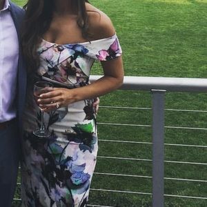 Bardot Floral Off the Shoulder Dress Size S